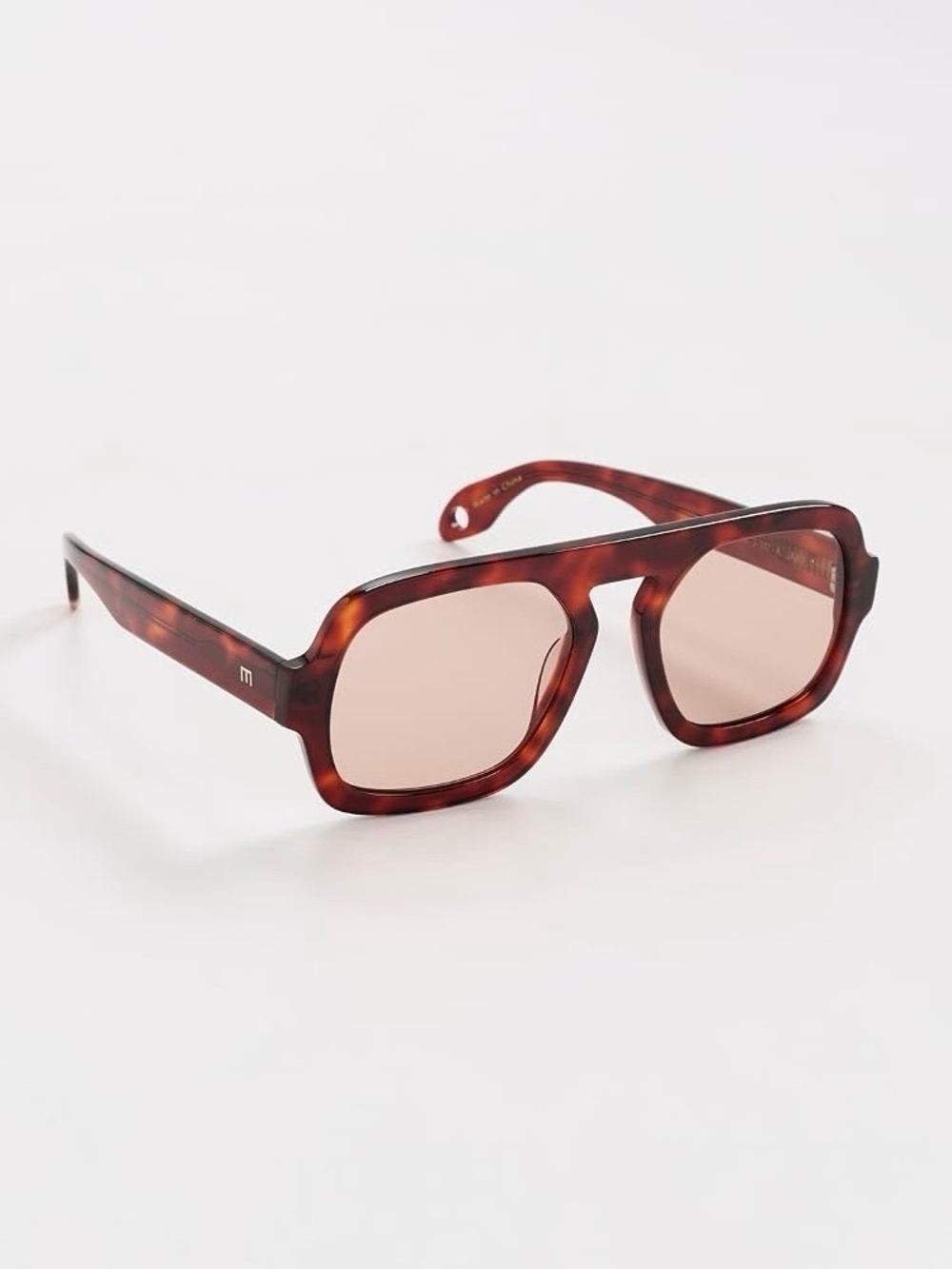Elisa Johnson Dark Red Tortoiseshell Square Sunglasses Maroon Lenses. Brand new.